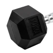 Par Halteres 10kg + 10kg Dumbbell Sextavado Emborrachado Pegada Cromada Gallant (GDB10F3B-PT)